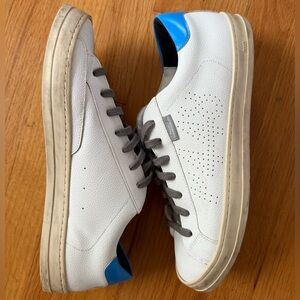 P448 White and Blue Men's Sneakers